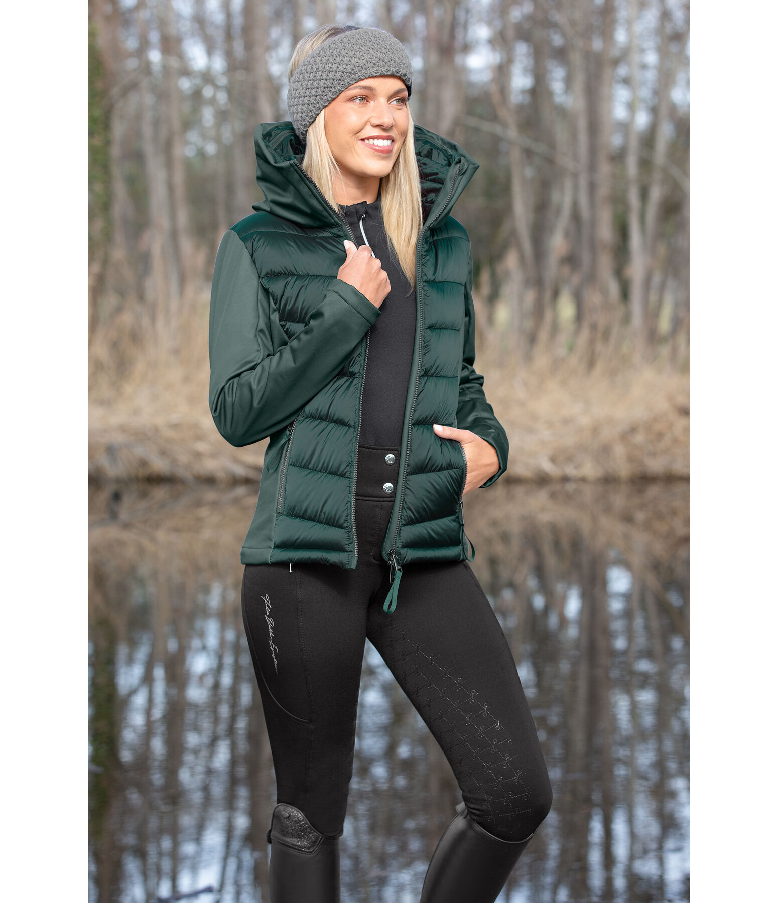 Softshell-Kapuzen-Kombi-Reitjacke Claire