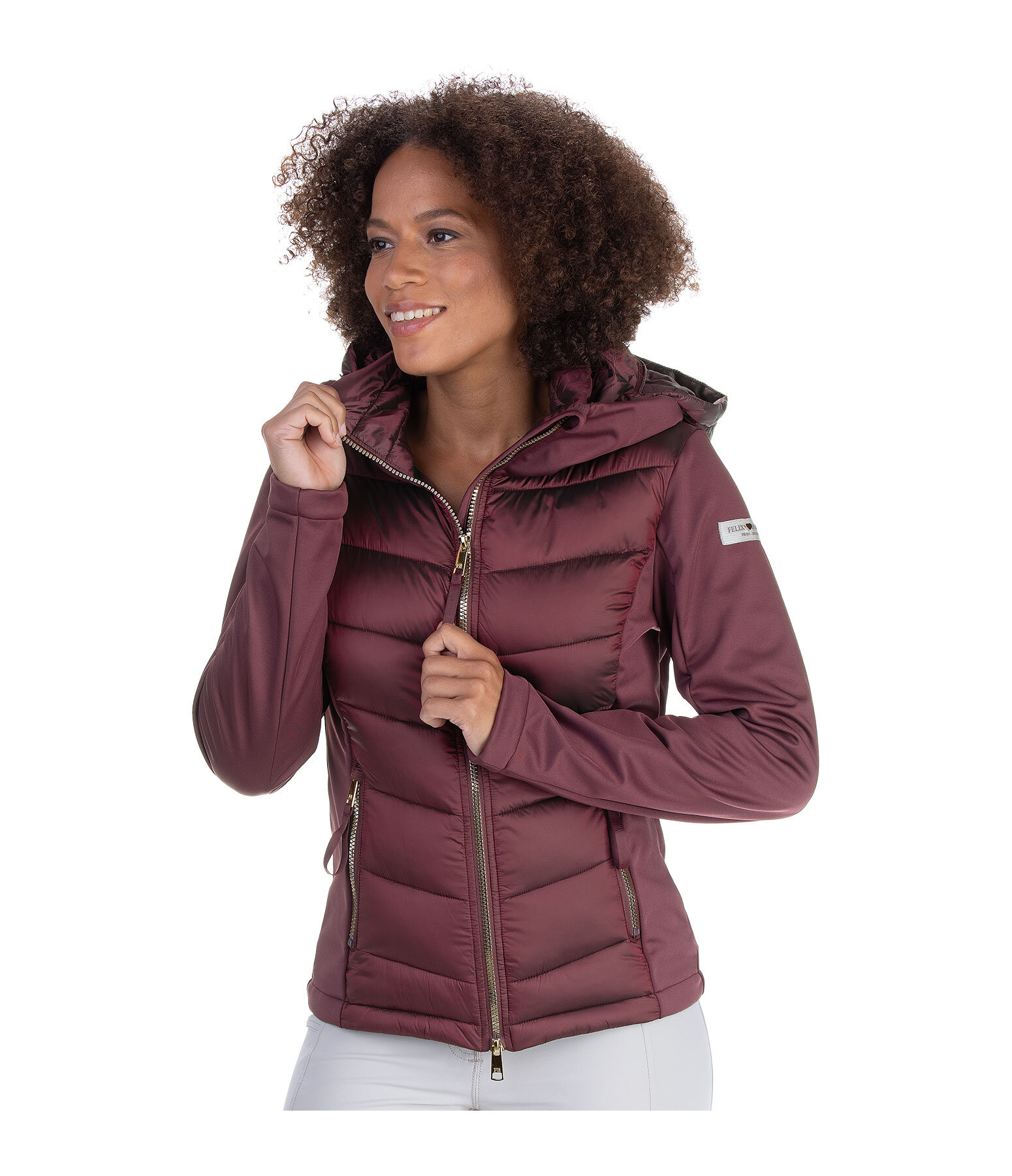 Softshell-Kapuzen-Kombi-Reitjacke Claire