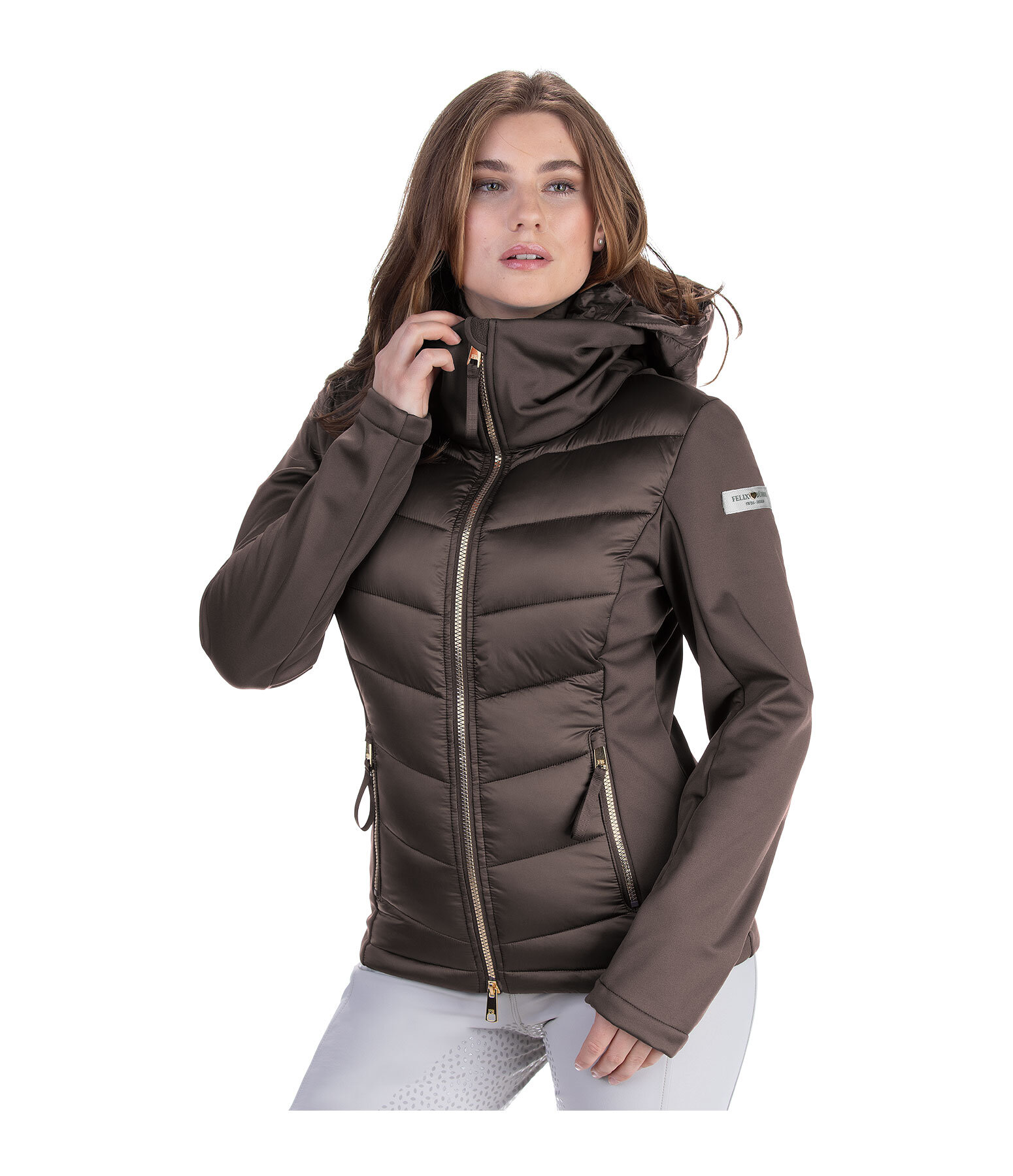 Softshell-Kapuzen-Kombi-Reitjacke Claire