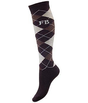 Felix Bhler Merino-Mix-Kniestrmpfe Argyle - 750559-2-DB